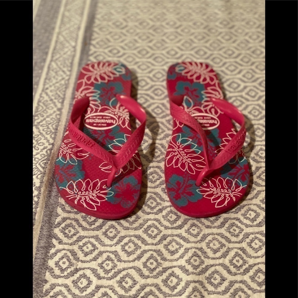 Havaianas Top Flip Flop Floral Pink & Turquoise​​​​​​​​​​​